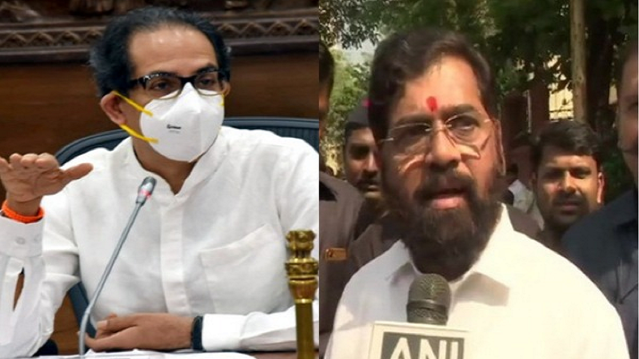 ​Shiv Sena leader Uddhav Thackeray and Maharashtra Chief Minister Eknath Shinde