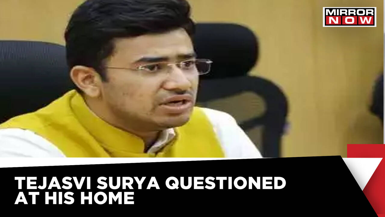 Delhi Cops Questions Bjp Mp Tejasvi Surya In Connection With The Delhi Cops Questions Bjp Mp Tejasvi Surya In Connection With The