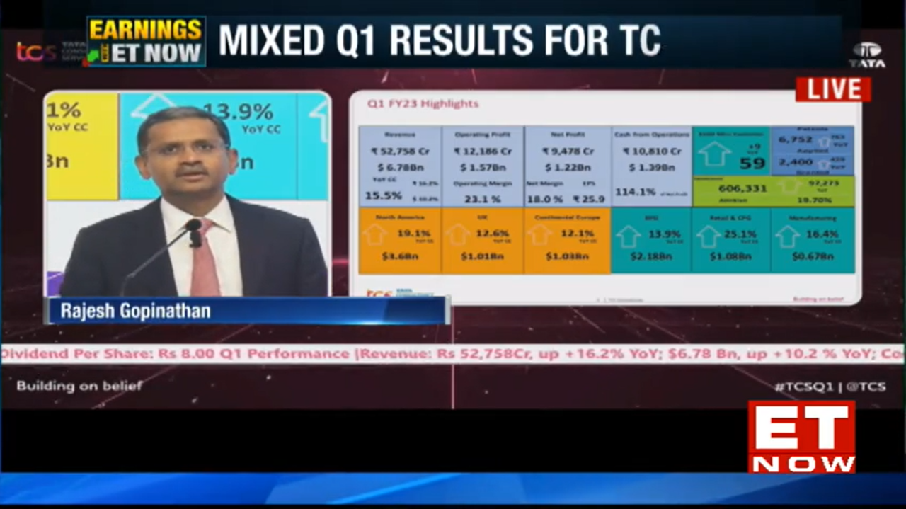 TCS Q1 FY23 margin disappoints but management says no signs of demand softening