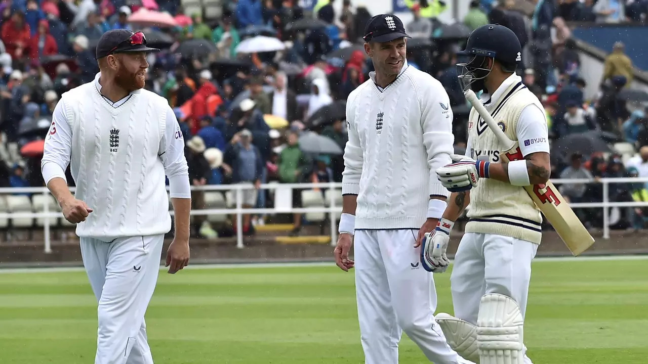 James Anderson, Jonny Bairstow and Virat Kohli