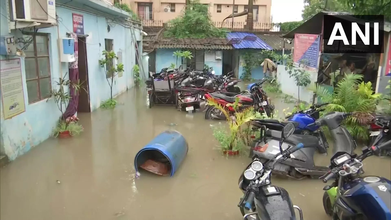 ​Waterlogging in Patliputra area​ of Patna as rain lashed the city