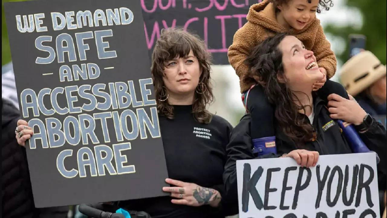 Abortion rights protest in US