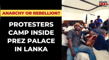 Sri Lanka Protest Continues  Protesters Sleep Eat Swim  Chill Inside Presidents Palace