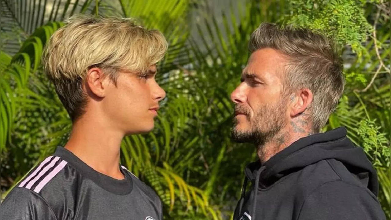 Like Father, Like Son: David Beckham's Son Romeo Scores Swirling Free ...