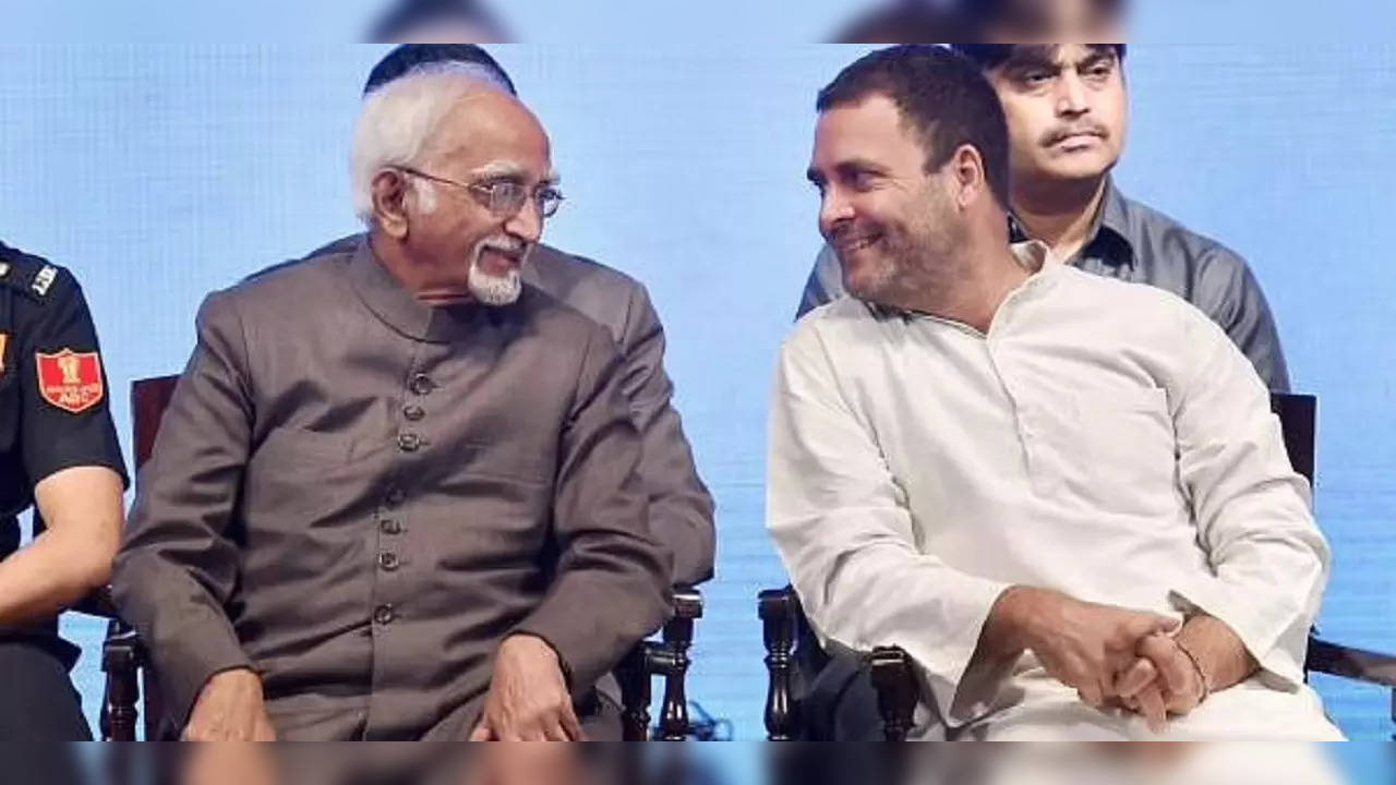 ​Hamid Ansari and Rahul Gandhi