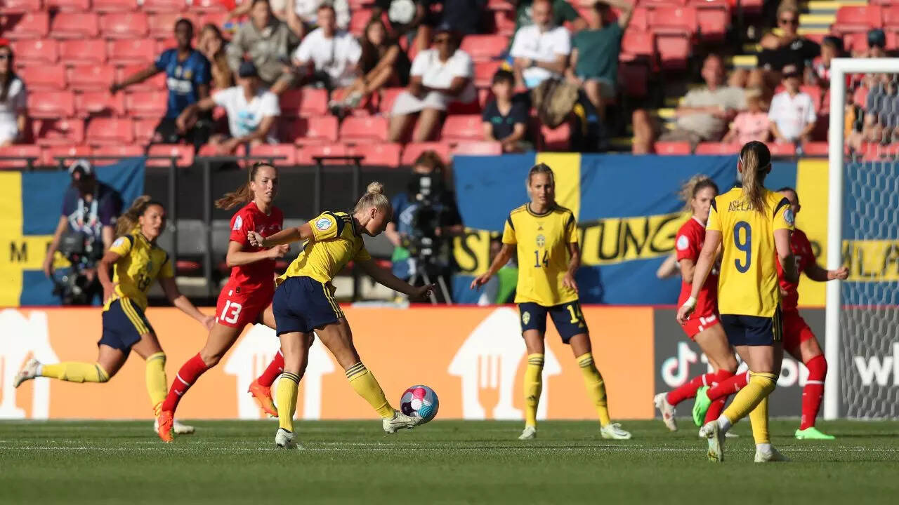 Women's EURO 2022 Sweden win vs Switzerland