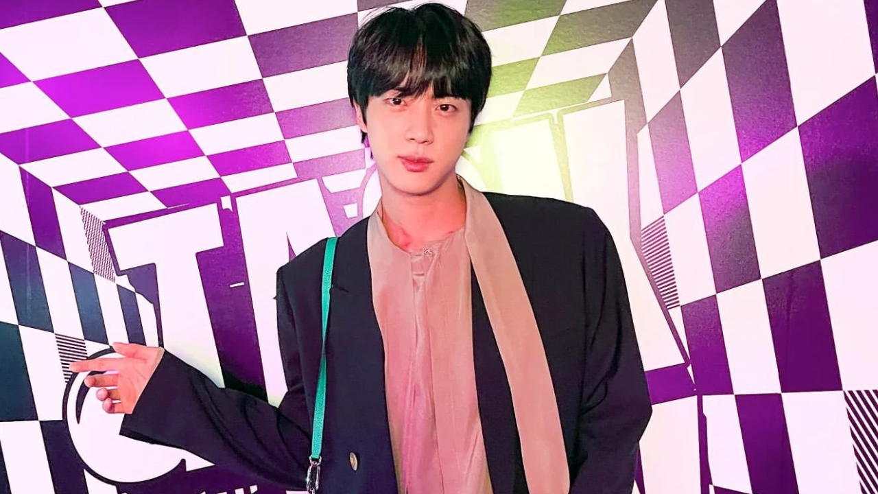 BTS' Jin sashays to J-Hope's album pre-release bash carrying an eccentric  mini bag worth staggering Rs 2 lakh