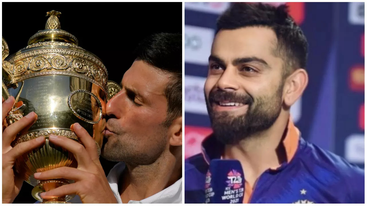 Novak Djokovic Wimbledon Virat Kohli-AP