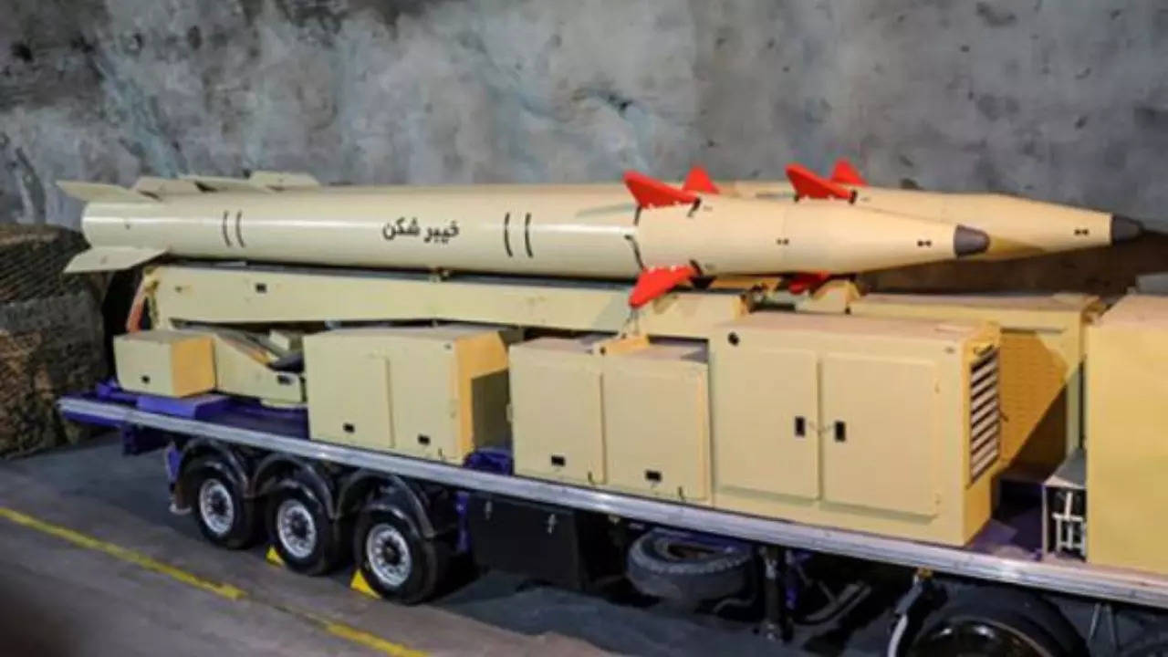 Iran long range missile AP image