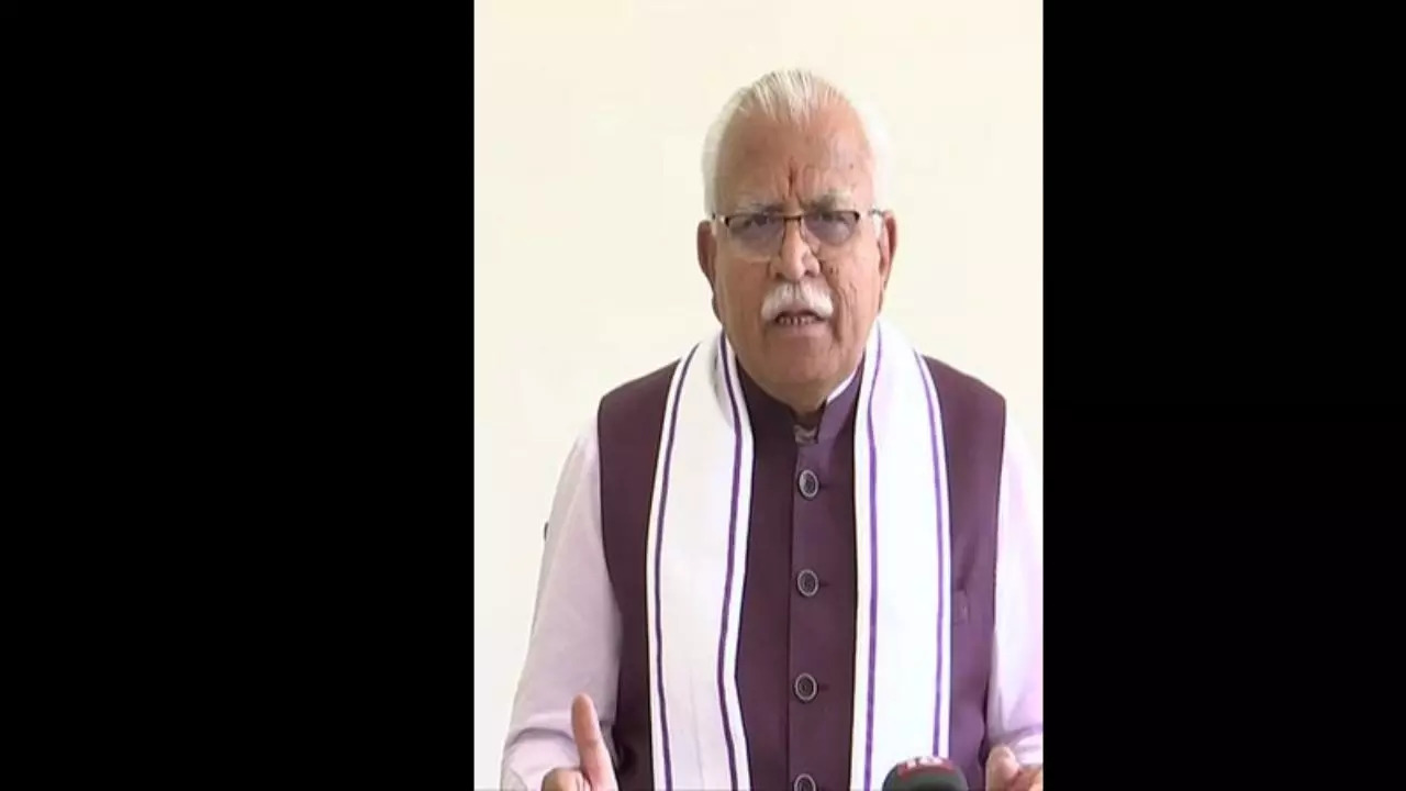 Haryana CM Manohar Lal Khattar