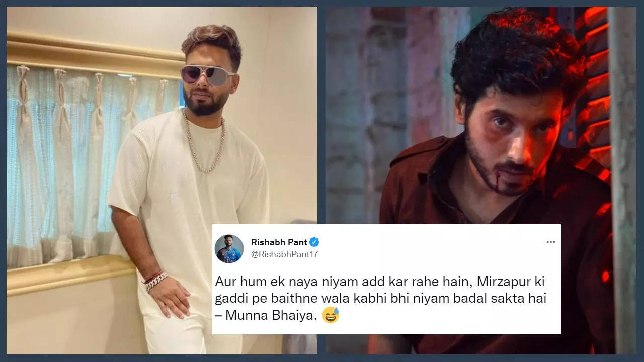 Rishabh Pant engages in fun banter with actor Divyenndu aka Munna Bhaiya over viral Mirzapur post