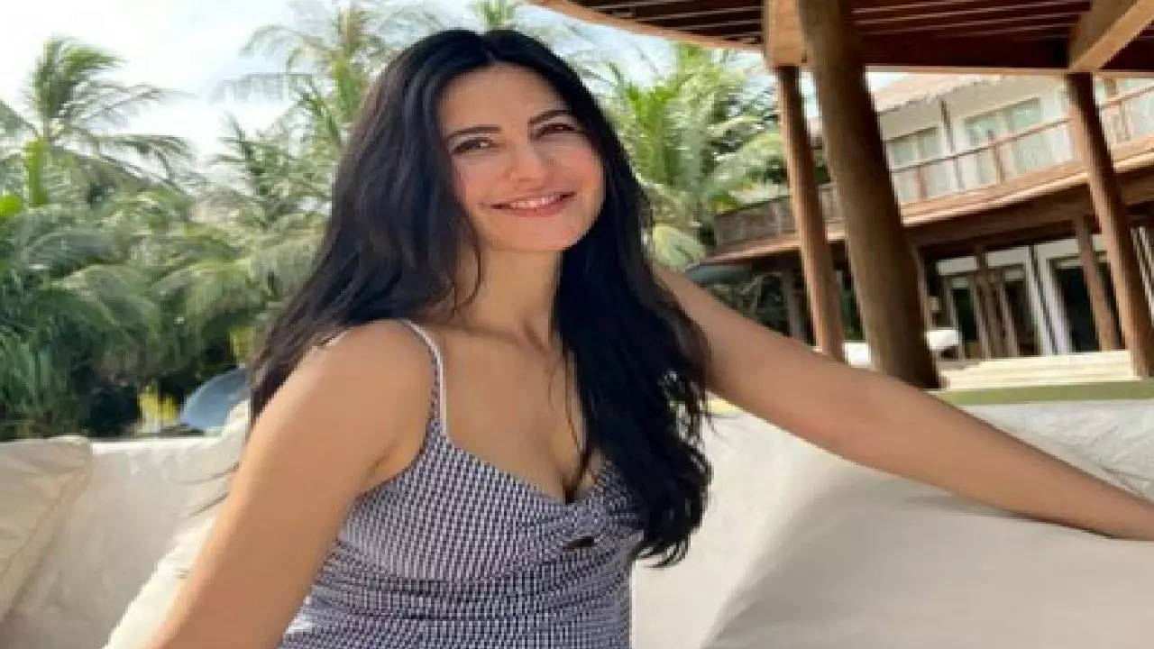 Katrina Kaif seems contemporary as dew in strappy costume; she misses Maldives vacay with Vicky Kaushal
