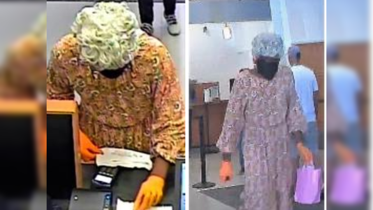 Man dresses up as elderly woman to rob bank