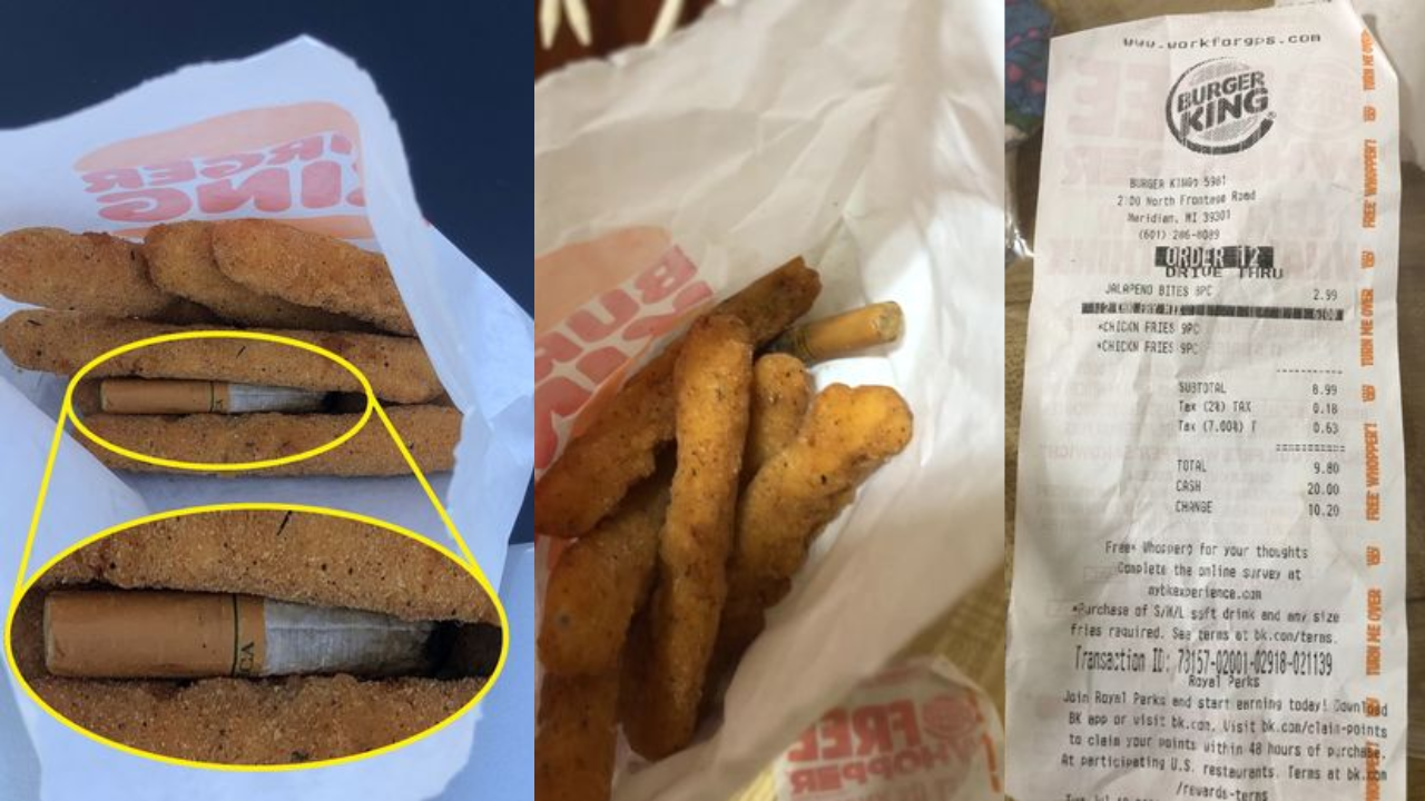 Girl 'traumatised' after finding half-smoked cigarette in Burger King meal