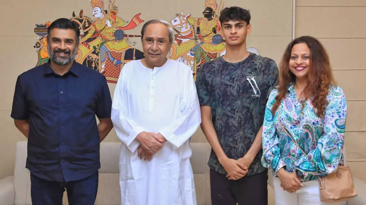 R Madhavan and his household gleam with pleasure as they meet Odisha CM Naveen Patnaik