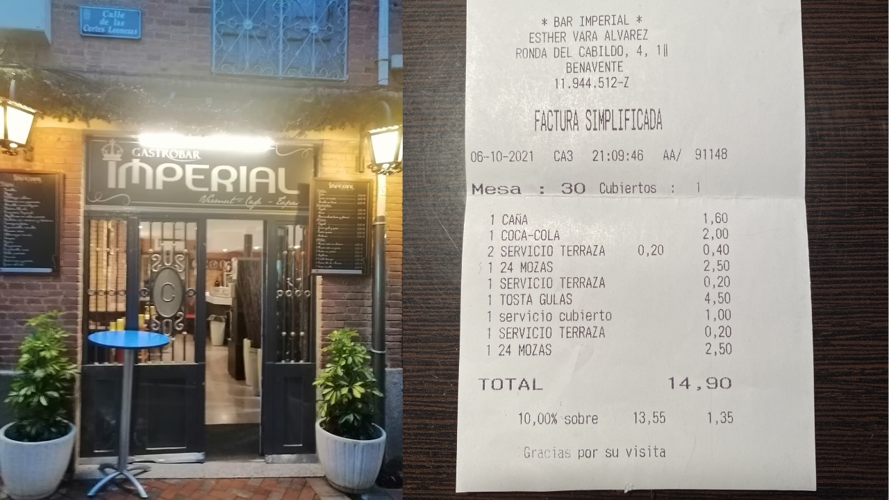 Spanish restaurant charges customers every time waiter brings something to the table