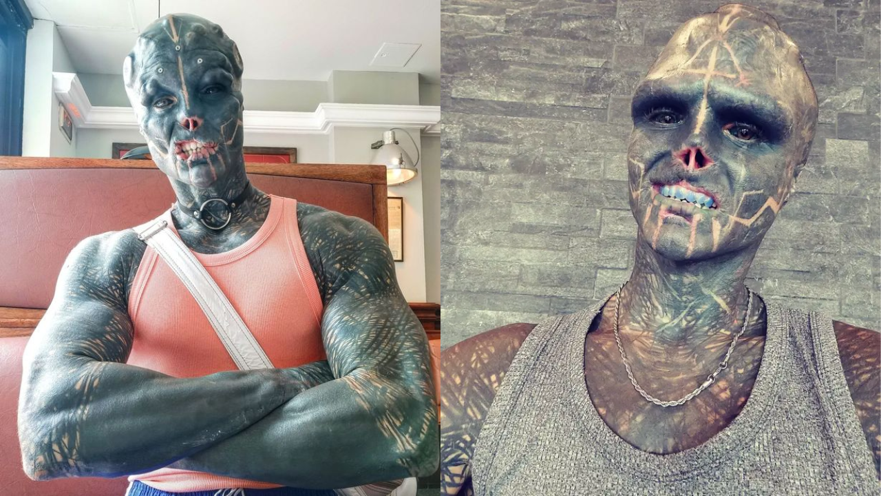 'Black Alien' can't get a job due to extreme tattoos and body modifications