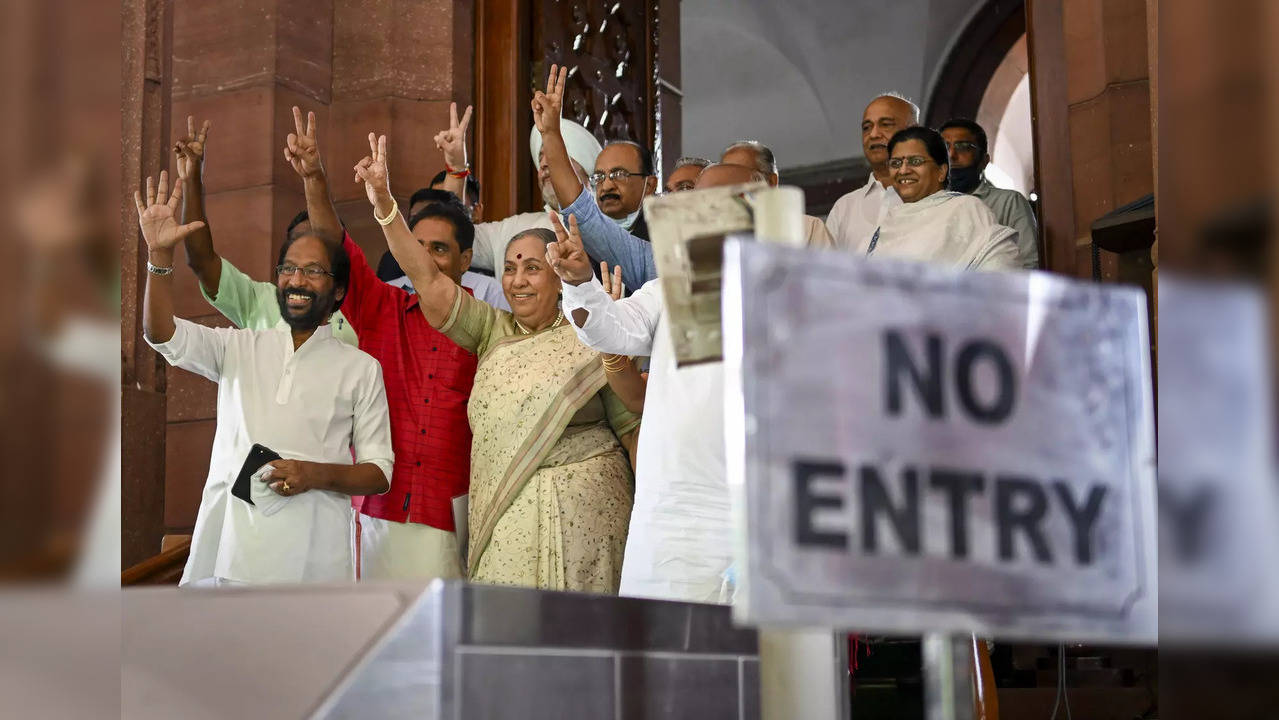 New Delhi: Opposition parties' vice presidential candidate Margaret Alva with Ti...