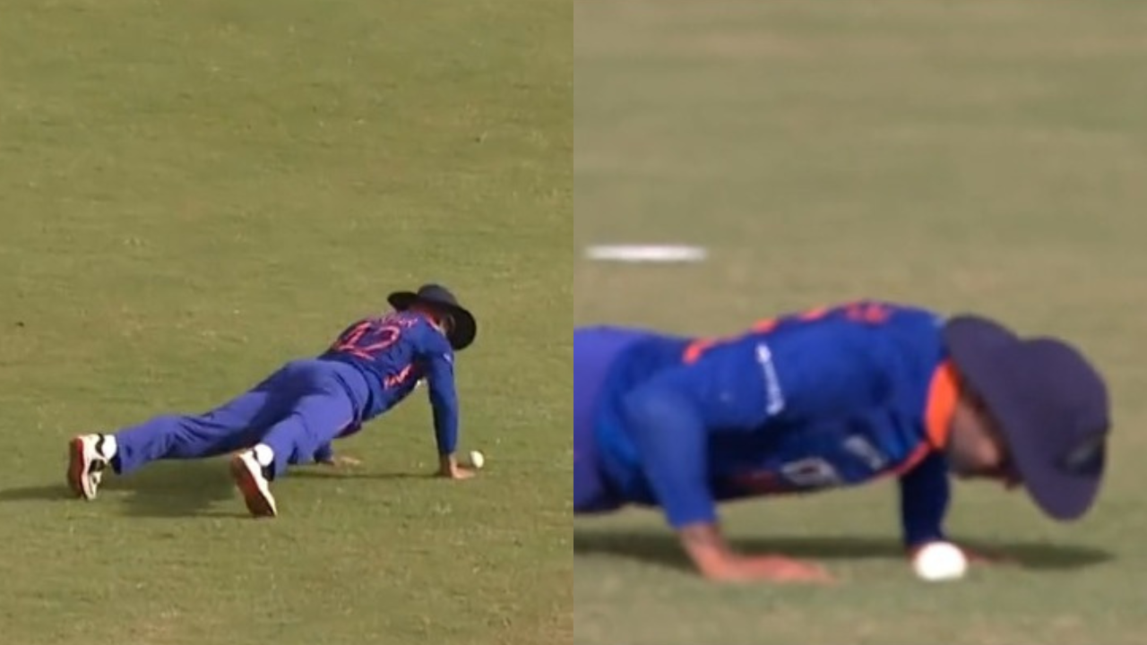 Shikhar Dhawan push-ups