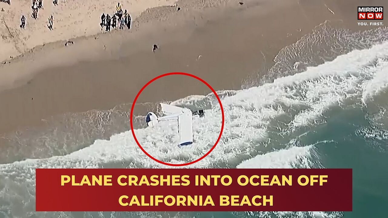 Watch: Small Plane Crashes Into Water Off Huntington Beach In ...