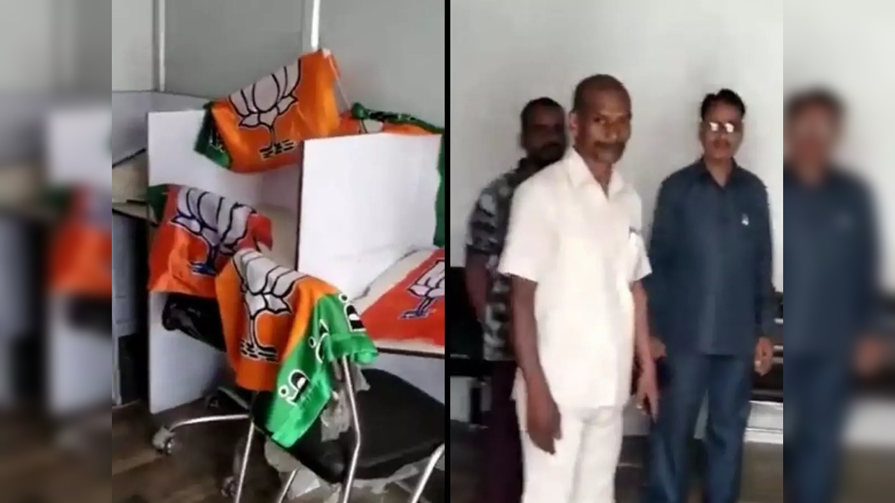 BJP flags found at Congress UP state headquarters in Lucknow