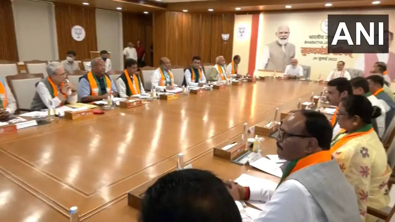 PM Modi takes part in Mukhyamantri Parishad meeting at BJP headquarters in Delhi