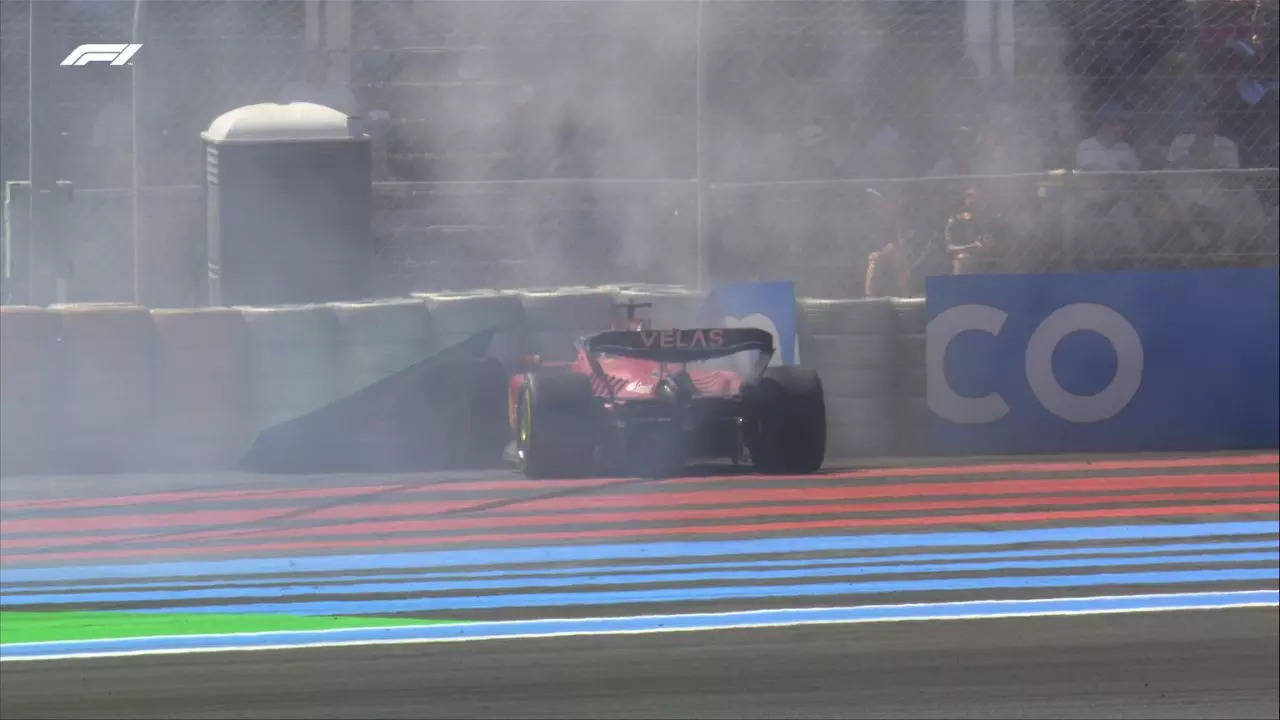 Leclerc French GP crash F1 twitter