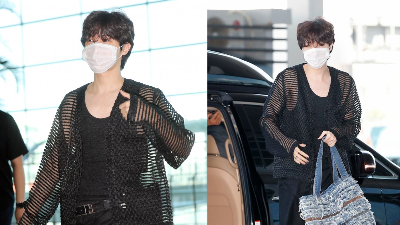 BTS's J-Hope Turns Heads With His Sheer Airport Fashion For A