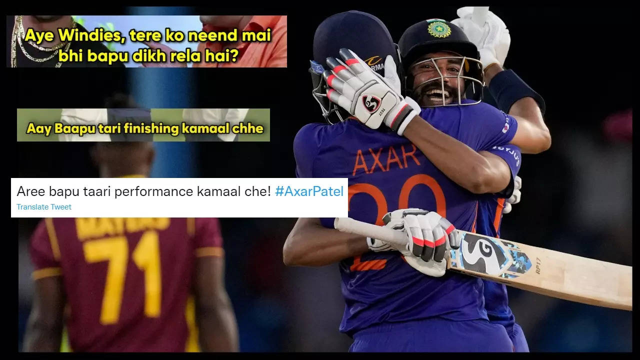 Indian all-rounder Axar Patel was hailed on social media for his match-winning performance against the hosts in the series decider.