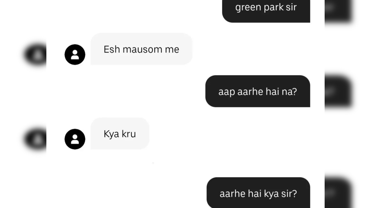 Delhi woman's chat with Uber driver goes viral | Picture courtesy: Twitter/@RiaKasliwal