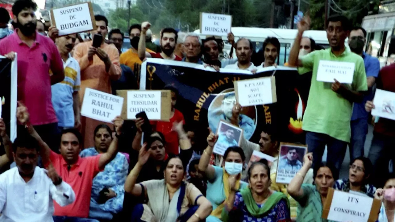 Kashmiri Pandit protest_PTI