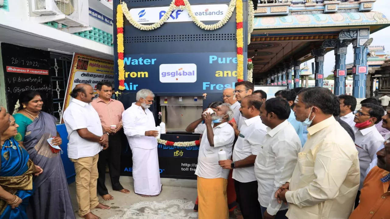 Equipment to produce water from air inaugurated at Kapaleeswarar temple in Chennai, Mylapore