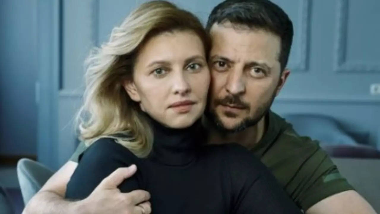 Ukrainian President Volodymyr Zelensky and his wife Olena Zelenska