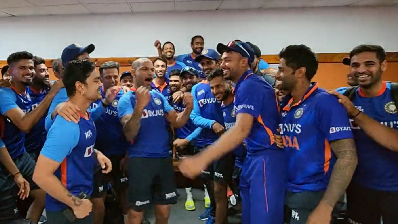 Shikhar Dhawan leads celebrations