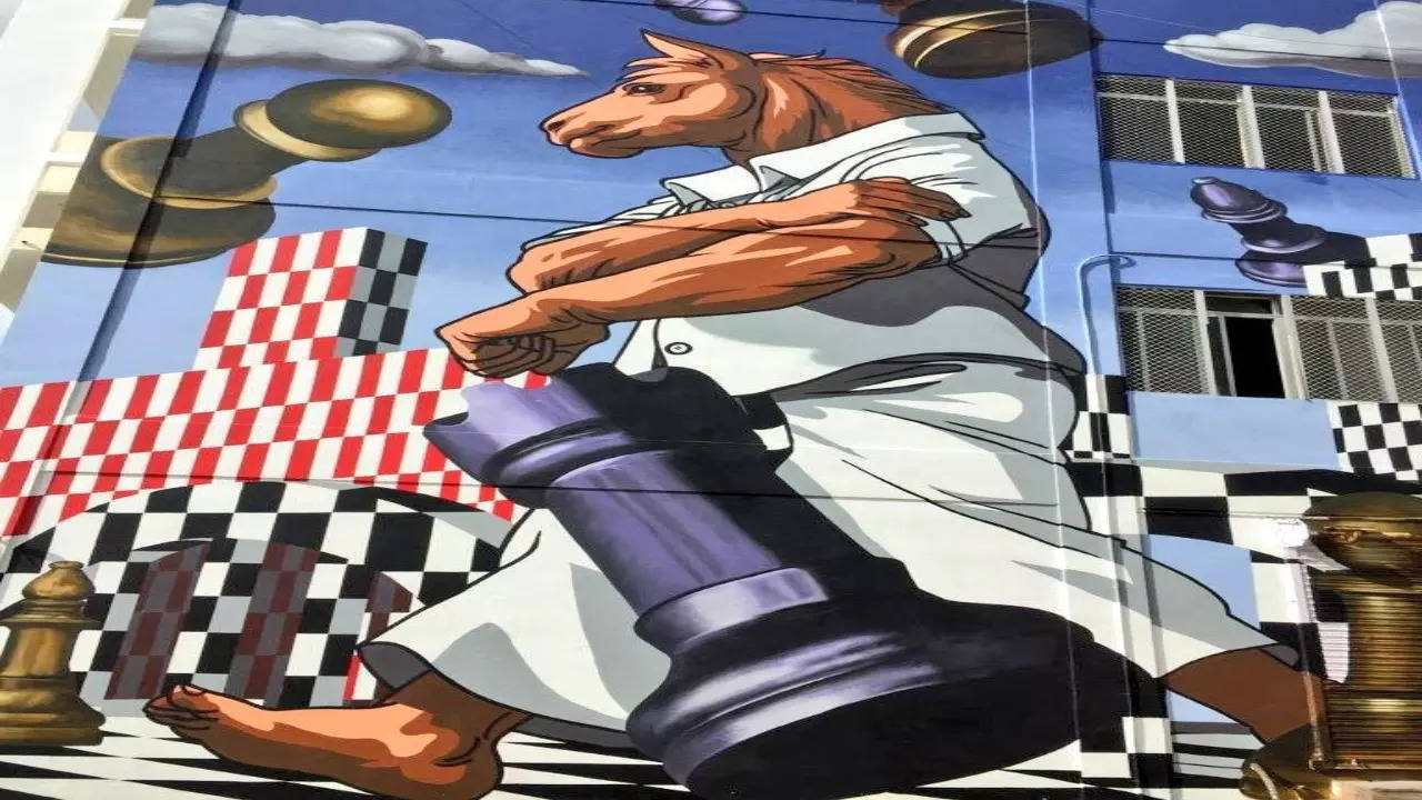 Found Bojack on the Chess Olympiad 2022 billboard. Southern India,  Tamilnadu, vellore. : r/BoJackHorseman