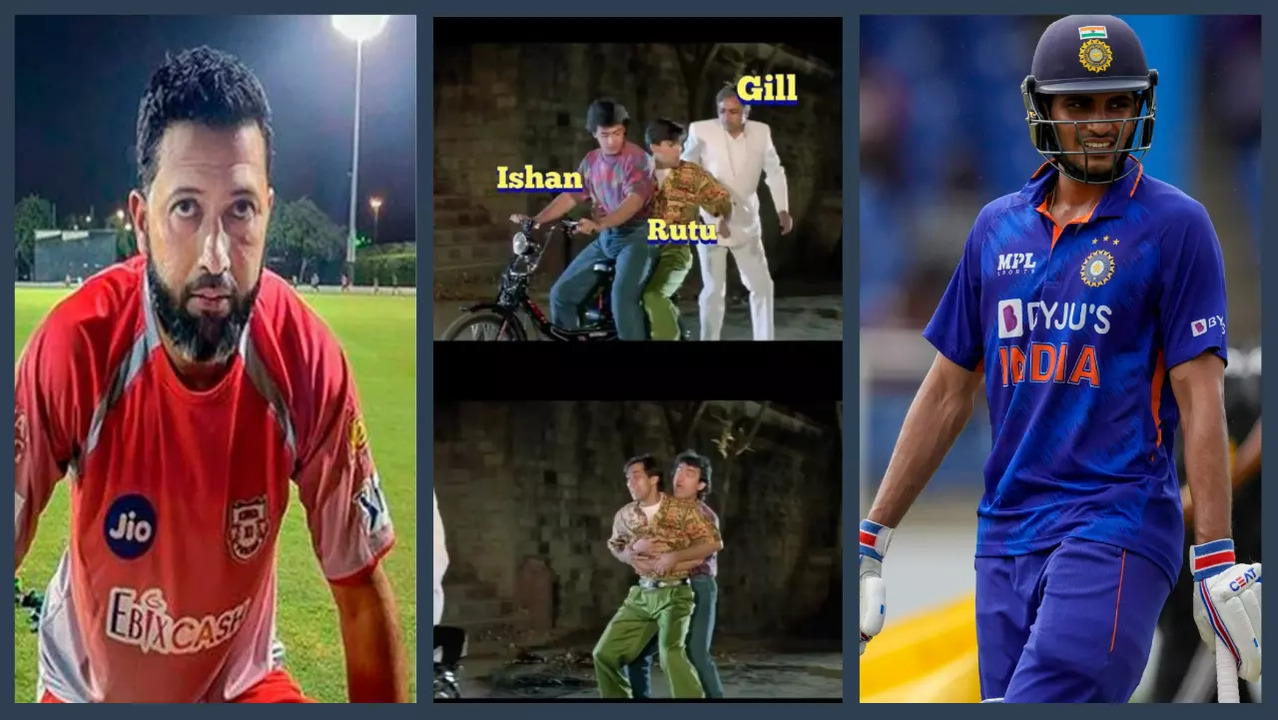 ​Jaffer shared a meme about Shubman Gill, Ishan Kishan and Ruturaj Gaikwad on Twitter.