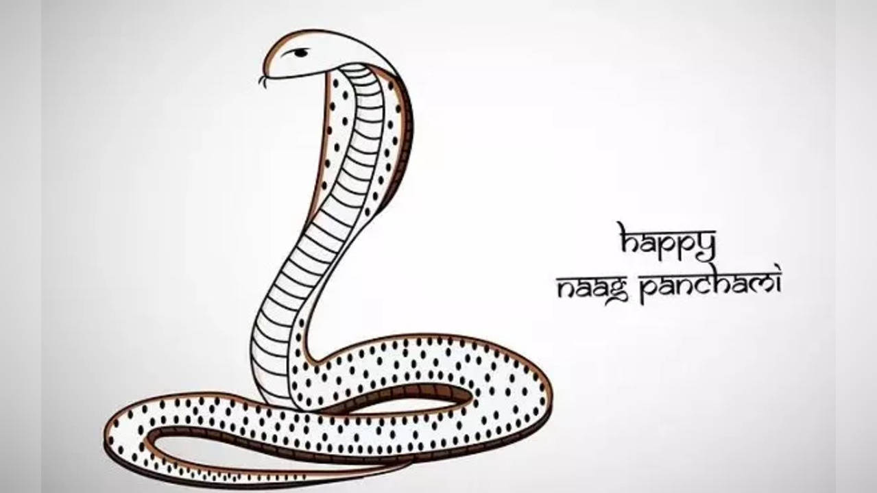Premium Vector | Woman doing snake puja happy naag panchami