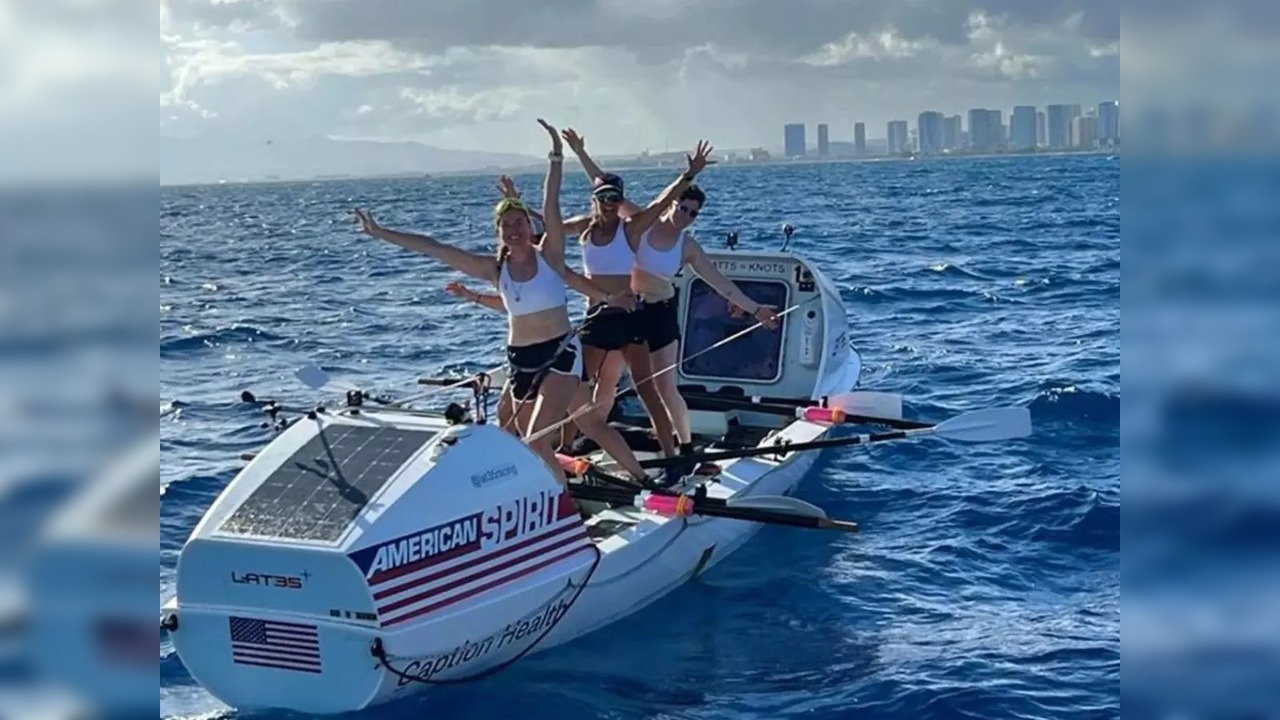 All-female team rows 2,400 nautical miles from San Francisco to Hawaii in record time | Picture courtesy: Instagram/@lat35racing