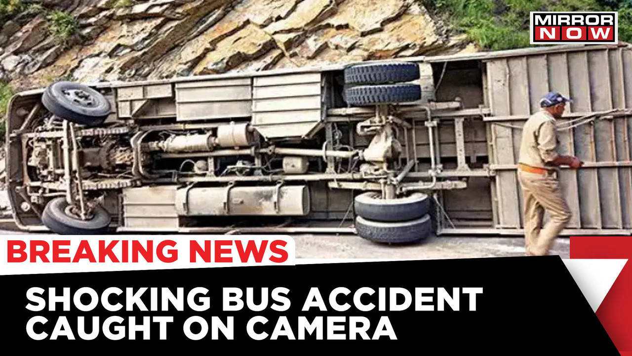 Rishikesh: Bus Accident Caught On Camera; Brakes Fail & Bus Topples On ...