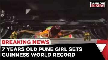 Pune Girl, 7, breaks limbo skating record Latest News Updates Mirror Now