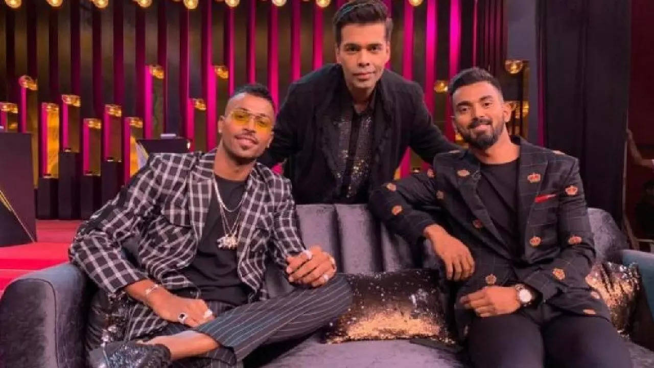 Hardik Pandya, Karan Johar, KL Rahul