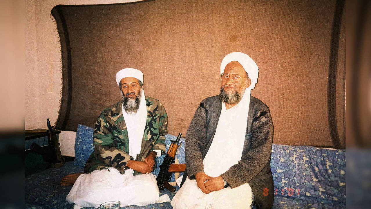 Osama bin Laden with advisor Ayman al-Zawahiri