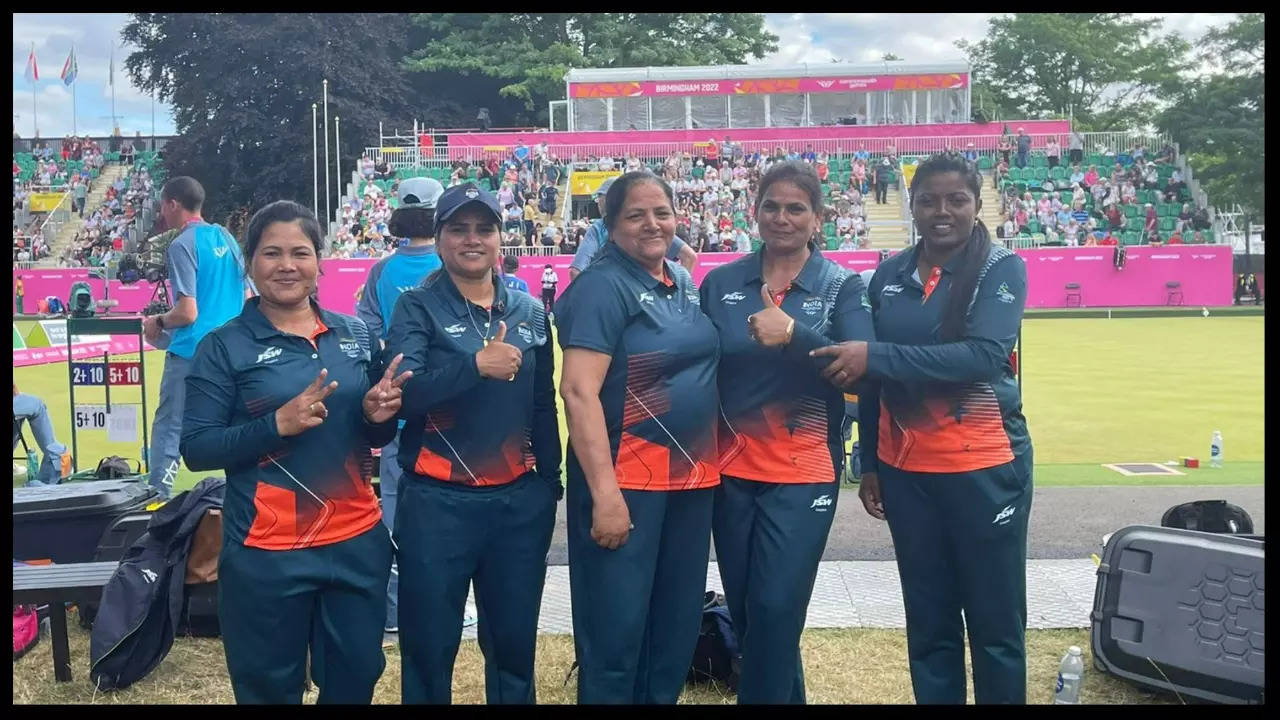 members of the Indian lawn bowls team secured India's first-ever medal at the Commonwealth Games