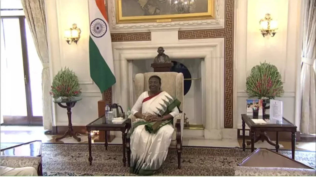 ​President Droupadi Murmu assumes office at the Rashtrapati Bhavan.​