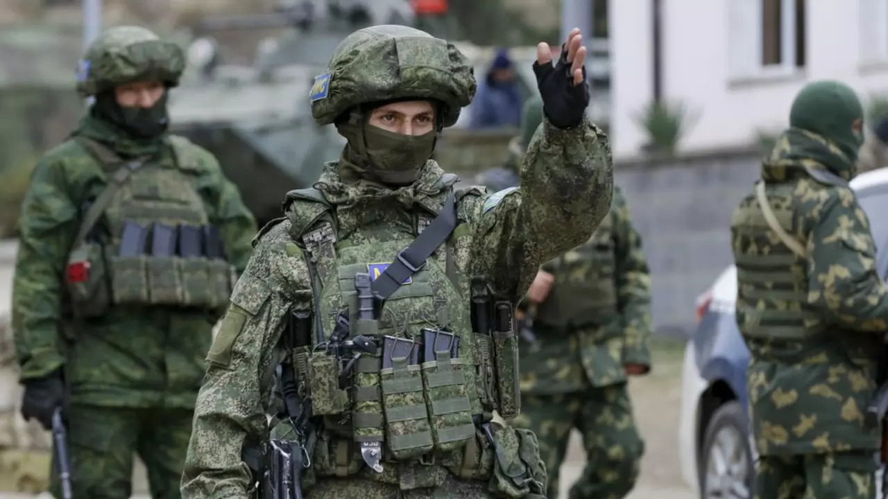 Russian Peacekeepers in in the disputed Nagorno-Karabakh region