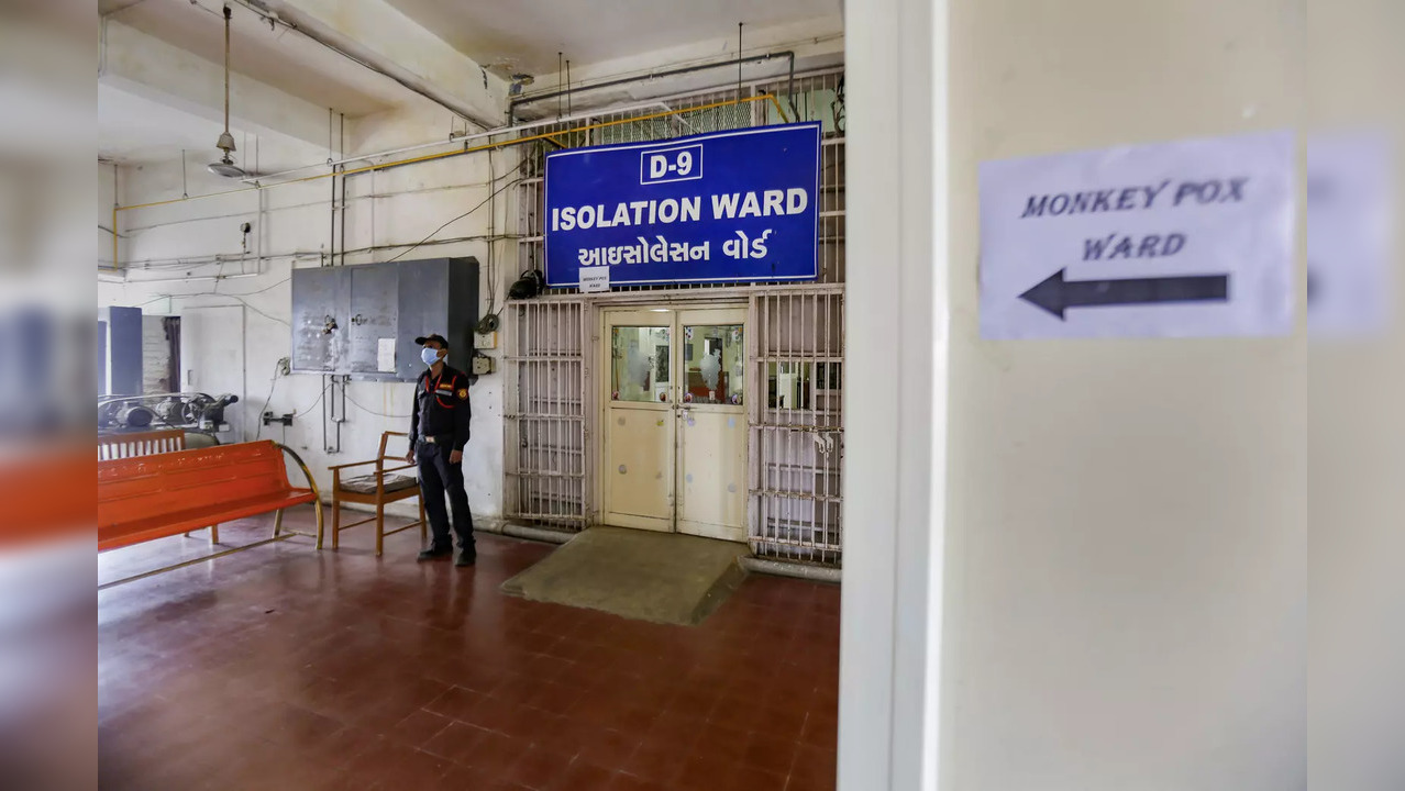 Ahmedabad: A security personnel stands guard outside an isolation ward dedicated...