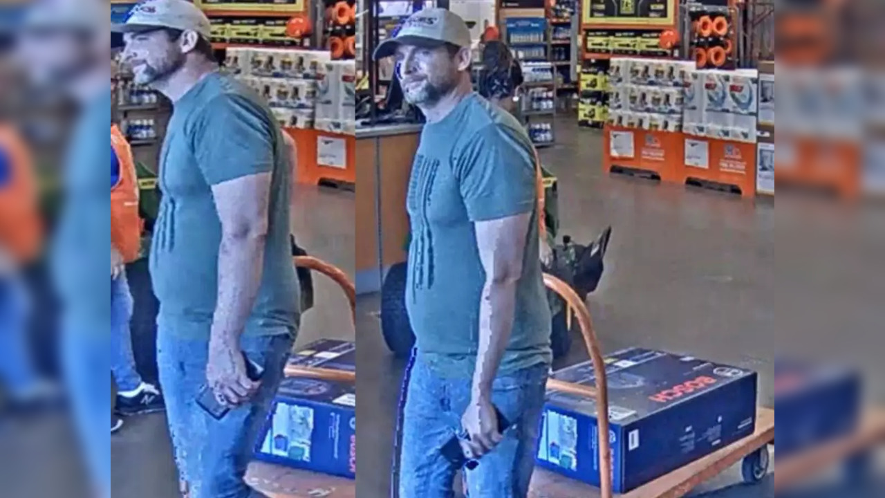 Bradley Cooper lookalike shoplifting at Home Depot in Henry County, Georgia