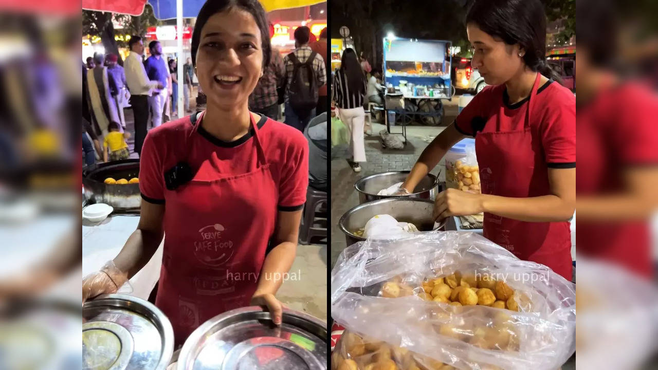 Poonam, of Punjab's Mohali, runs a chaat stall to support her education | Picture courtesy: Instagram/@therealharryuppal
