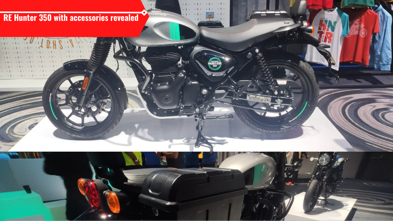 Fully accessorized Royal Enfield Hunter 350 showcased in full glory