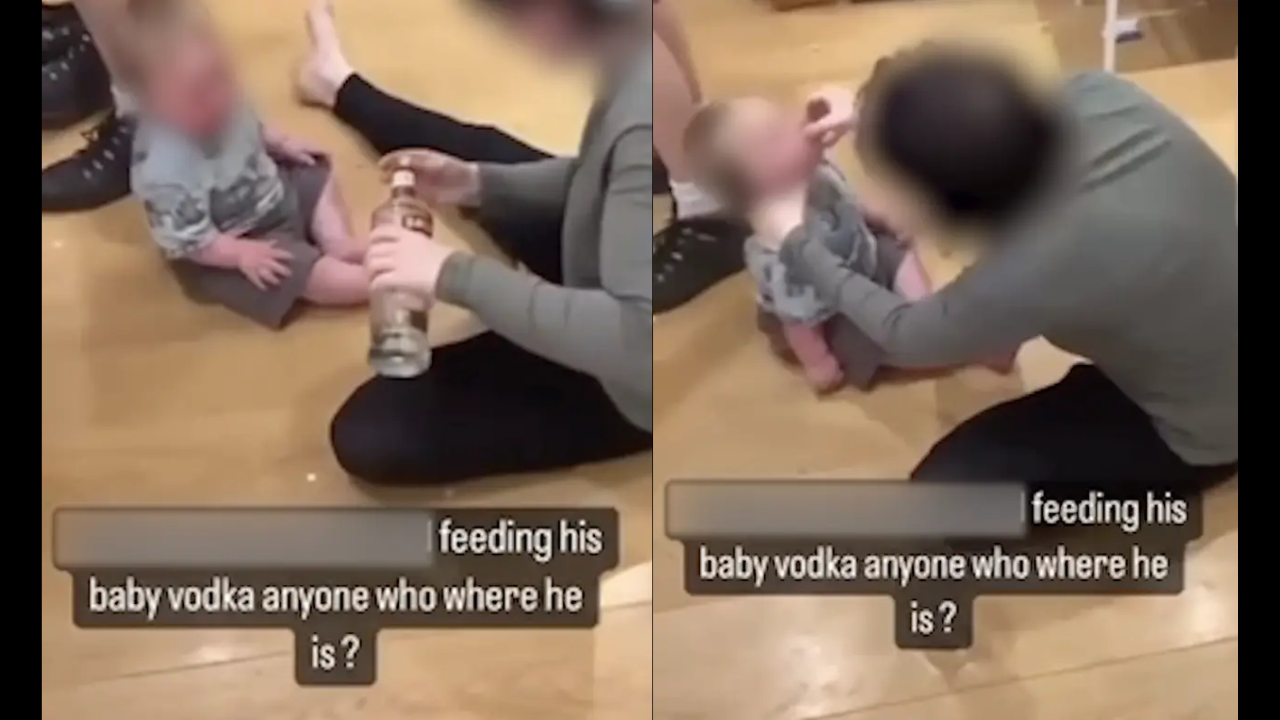 Couple arrested after appearing to give baby shot of vodka in viral video